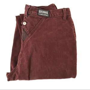 Vintage super high waist maroon jeans